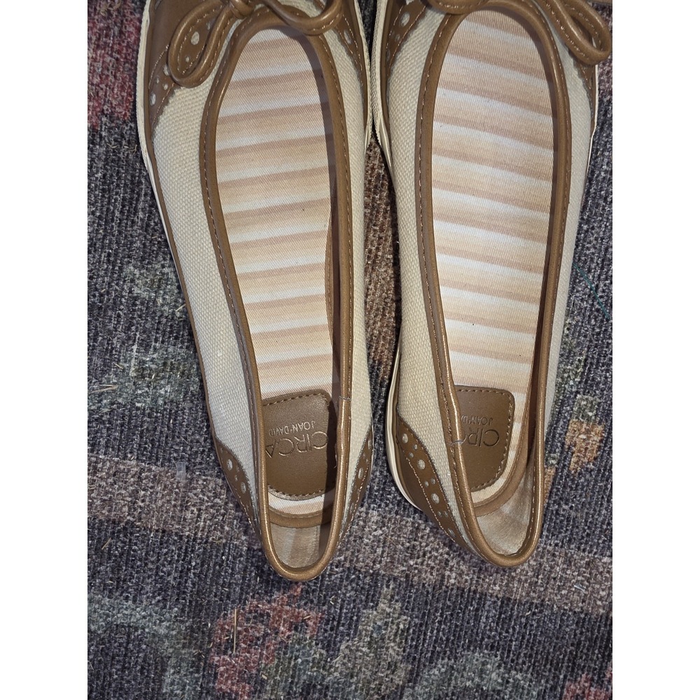Circa Joan&David Size 7.5 Shoes Ballet Flats Tan And Brown. Comfy, Cozy Dress Up - Picture 3 of 5